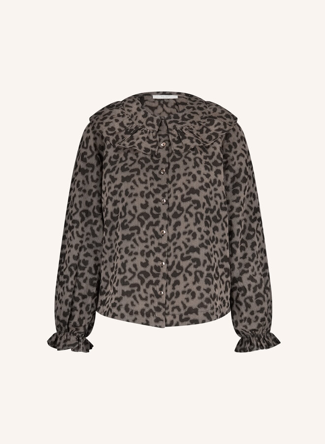 By Bar gia leo blouse brown leo