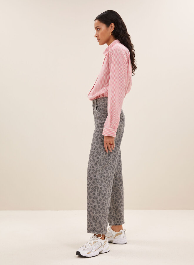 By Bar lew grey cheetah pants