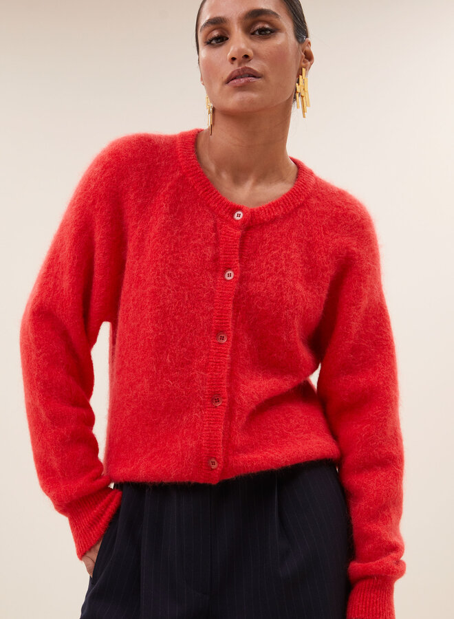 BY BAR meya cardigan lipstick