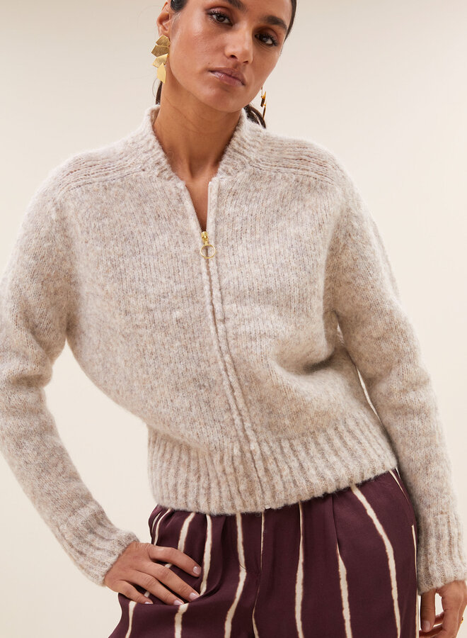 BY BAR jonas zipp cardigan stone melee
