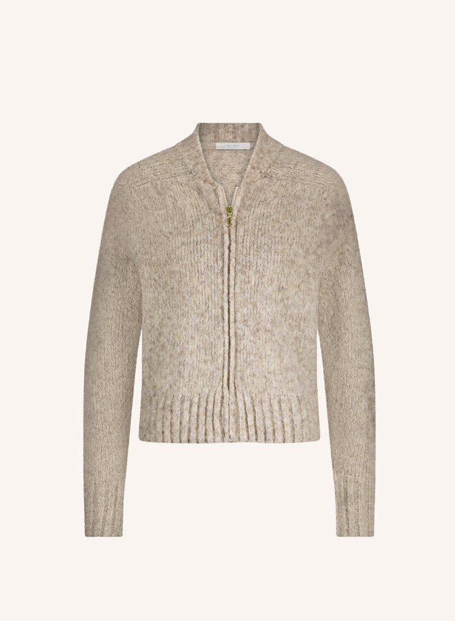 BY BAR jonas zipp cardigan stone melee