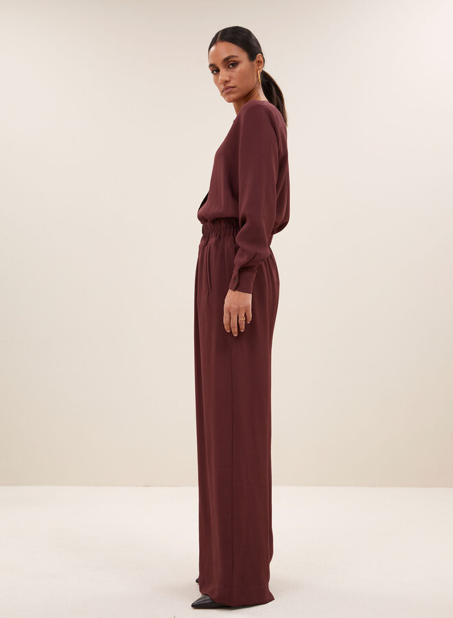 By Bar benji satin stripe pants pecan