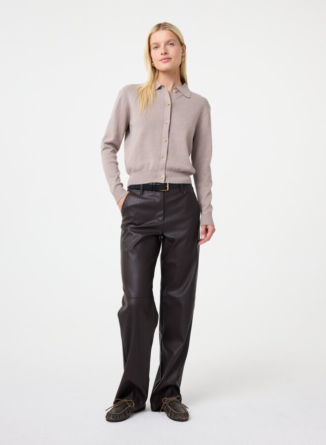 Knit-ted fleur cardigan mocca