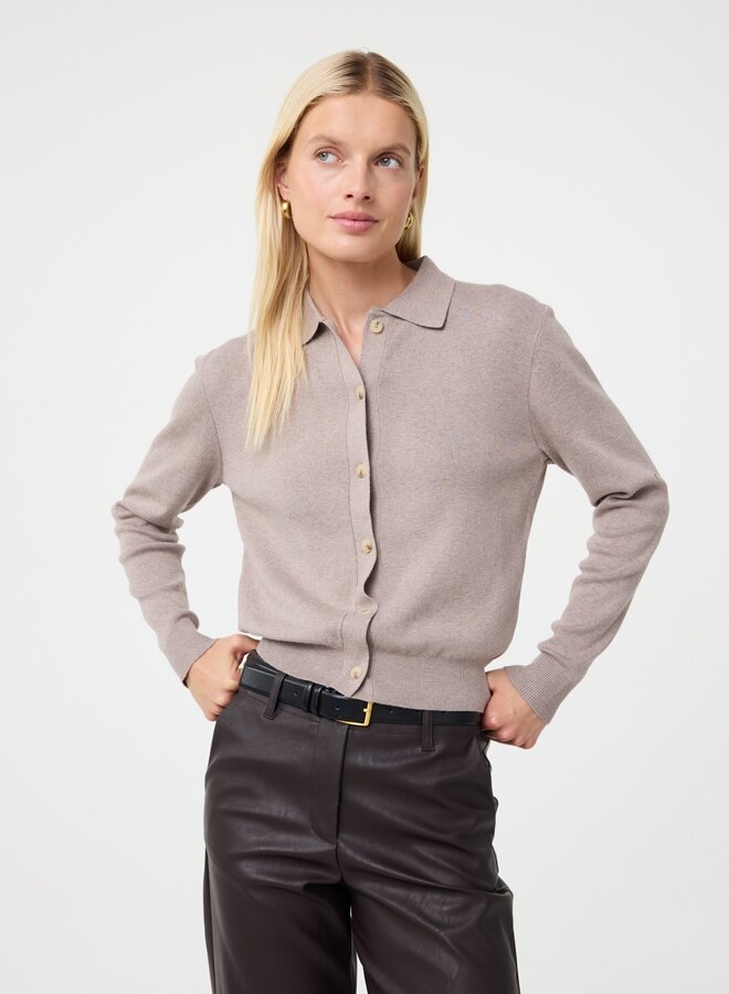 Knit-ted fleur cardigan mocca