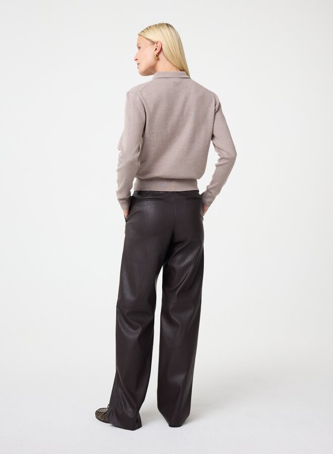 Knit-ted fleur cardigan mocca