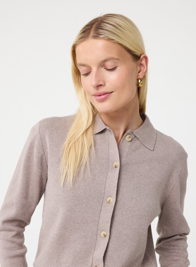 Knit-ted fleur cardigan mocca