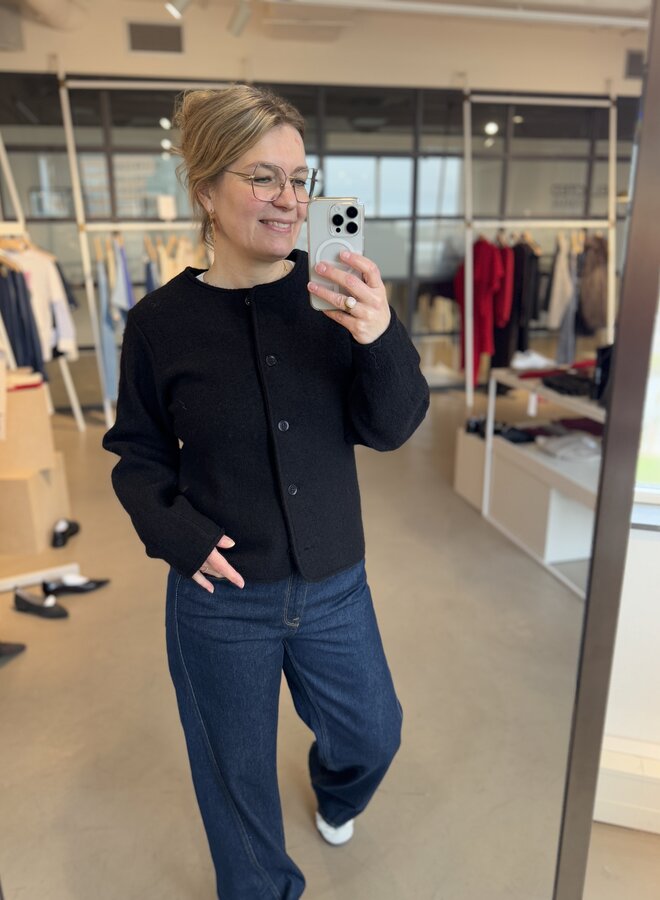 SF darla ls knit jacket black