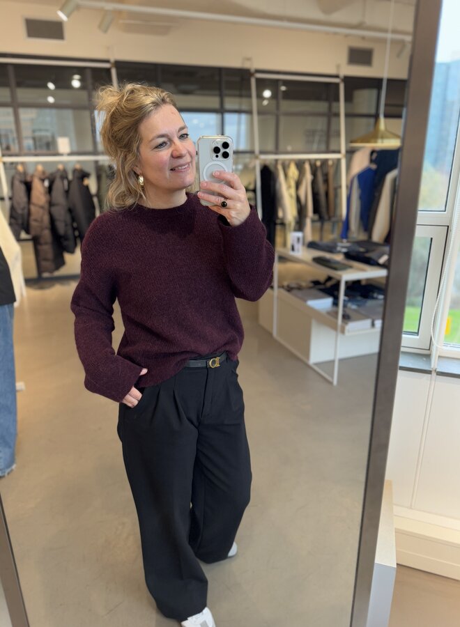 SF sia ras ls knit o neck knit fig