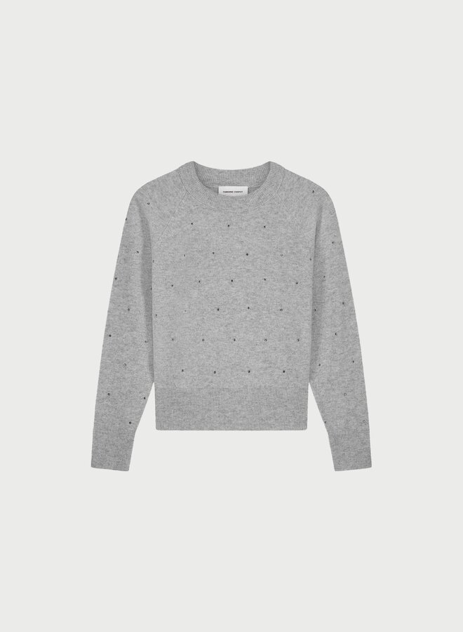 Fabienne C. lidi rhinestone pullover grey