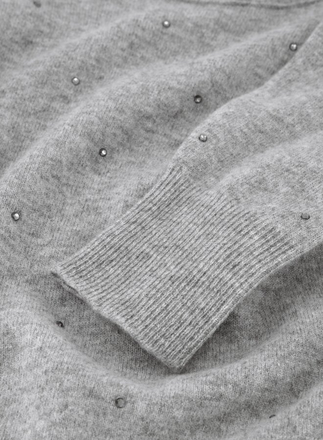 Fabienne C. lidi rhinestone pullover grey