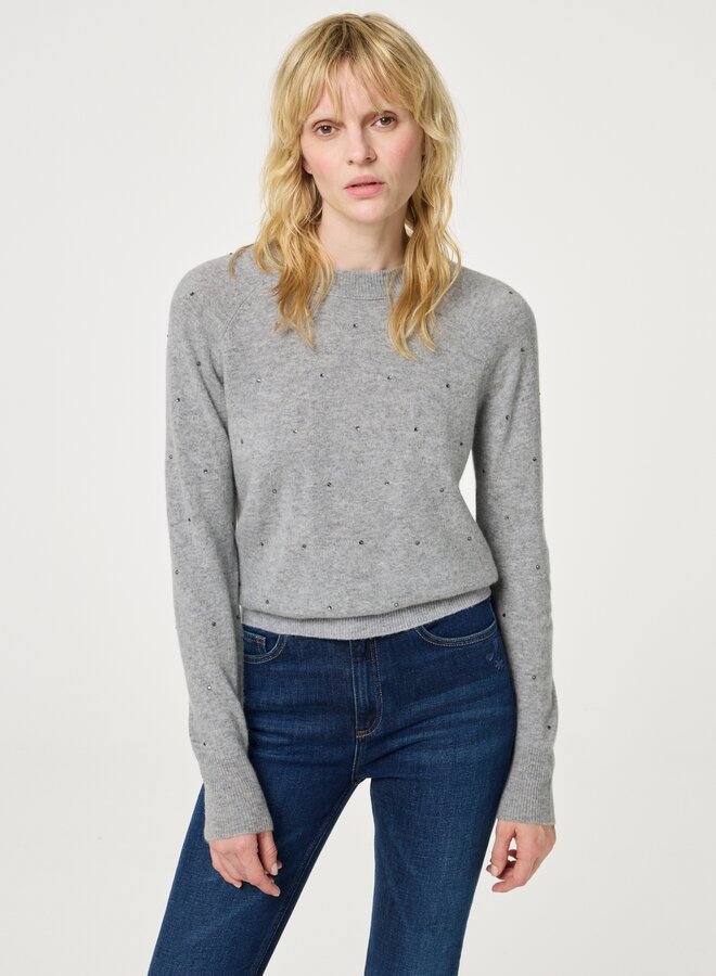 Fabienne C. lidi rhinestone pullover grey