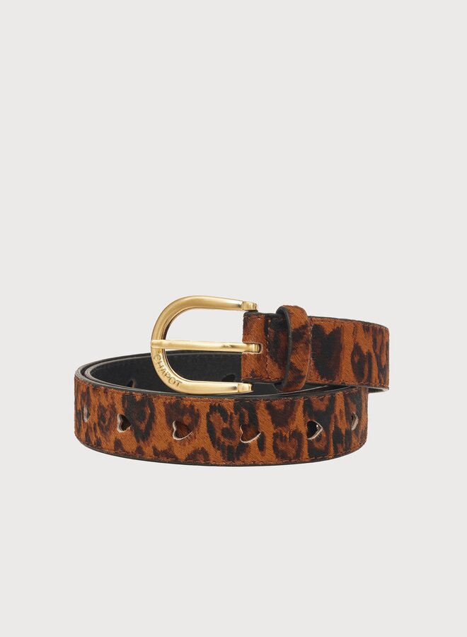 Fabienne C. hairy belt sugar/black cognac leo