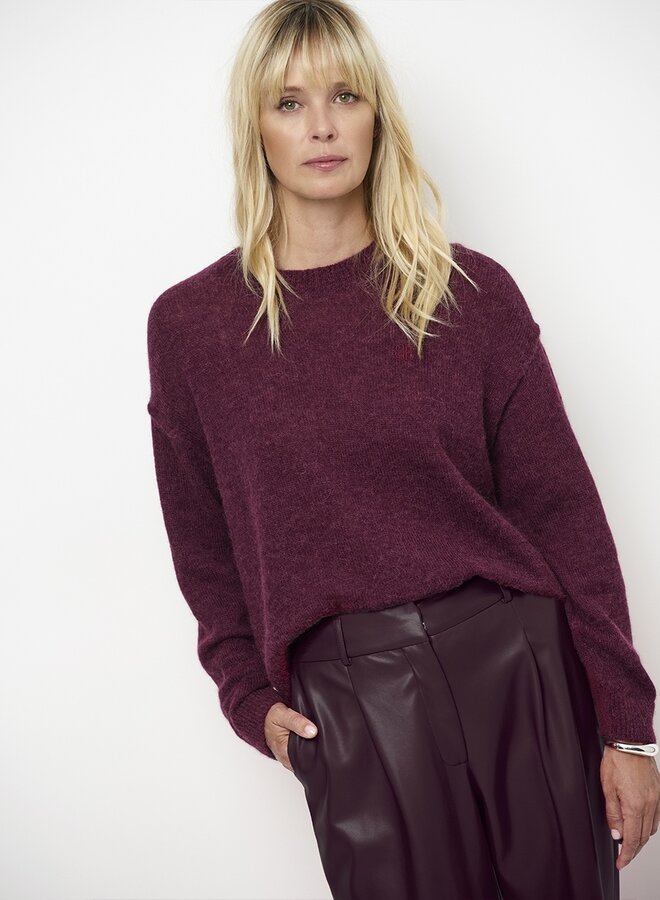 Dante6 ariama sweater knit mulberry red