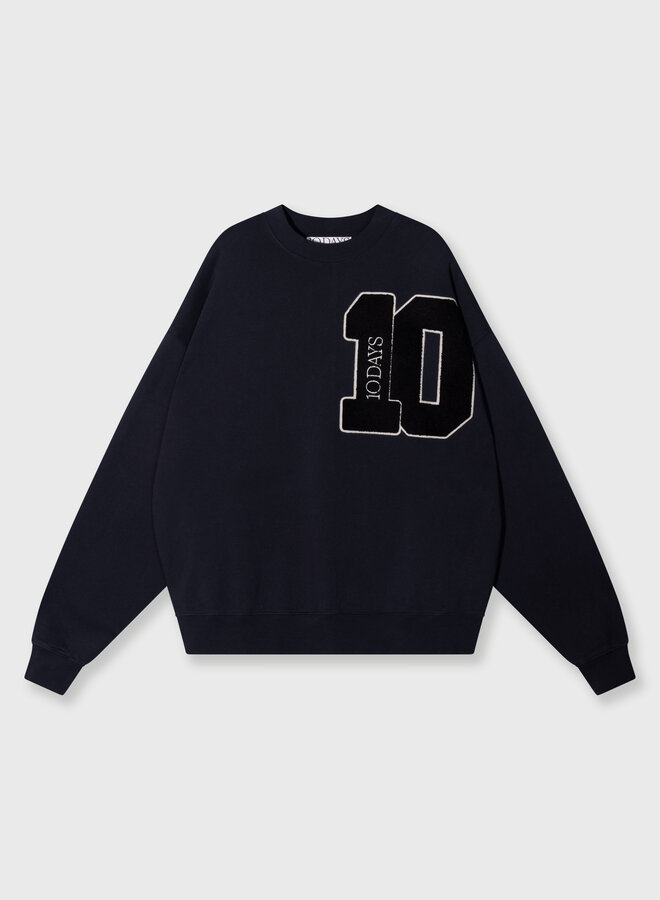 10days baseball sweater 10 dark navy