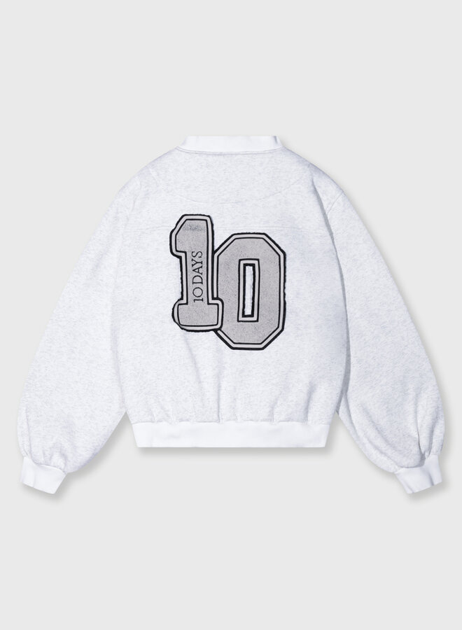 10DAYS baseball bomber jacket 10 grey