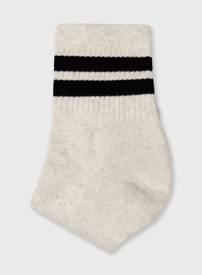 10days socks 2 stripes soft white melee