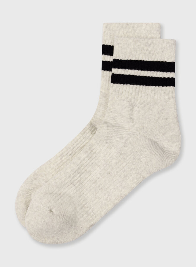 10days socks 2 stripes soft white melee