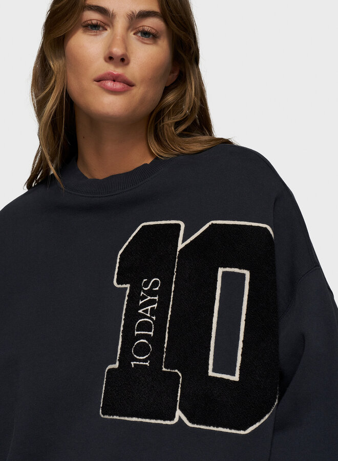 10days baseball sweater 10 dark navy