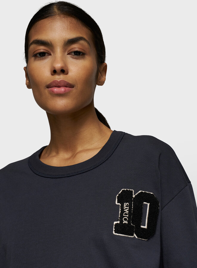 10days thick cotton tee 10 navy