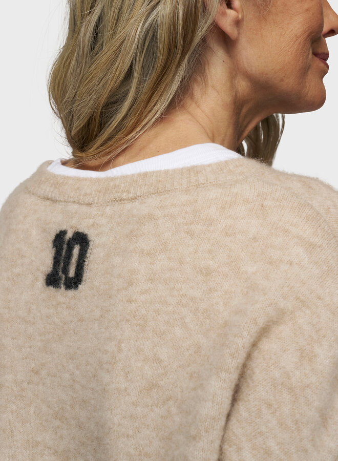 10days soft baseball knit cardigan earth