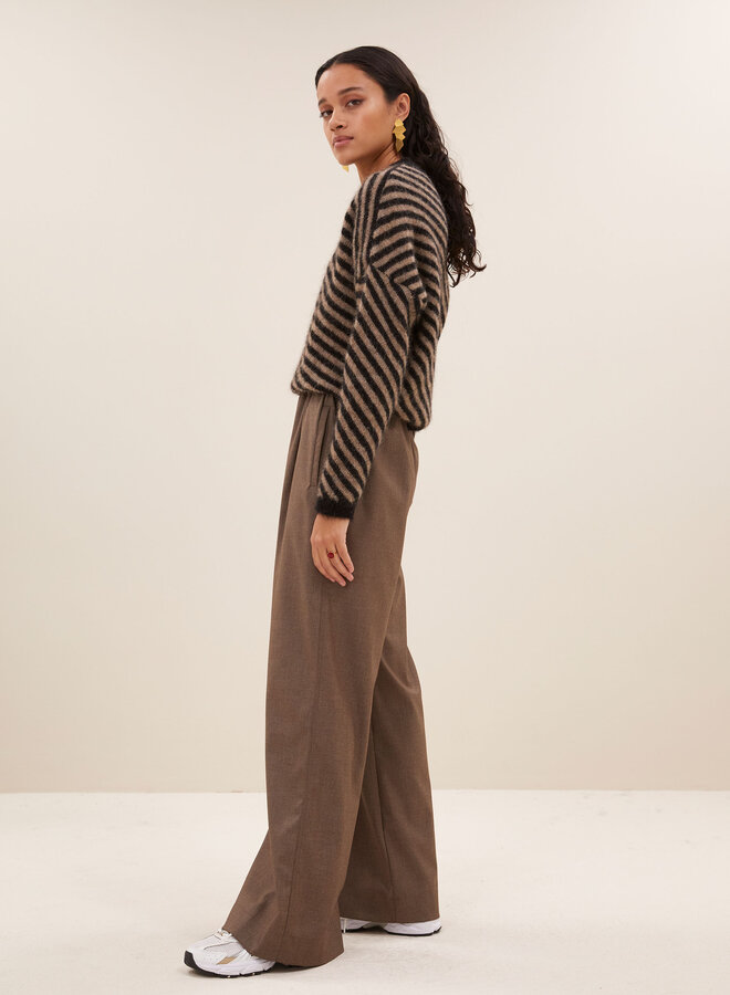 Bybar diagonal natural pullover biscuit