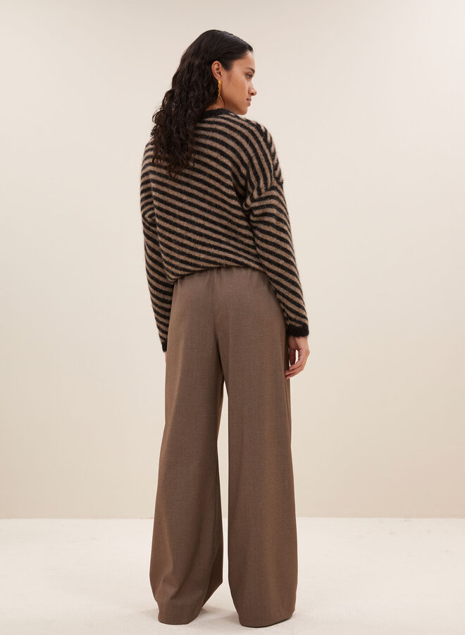 Bybar diagonal natural pullover biscuit