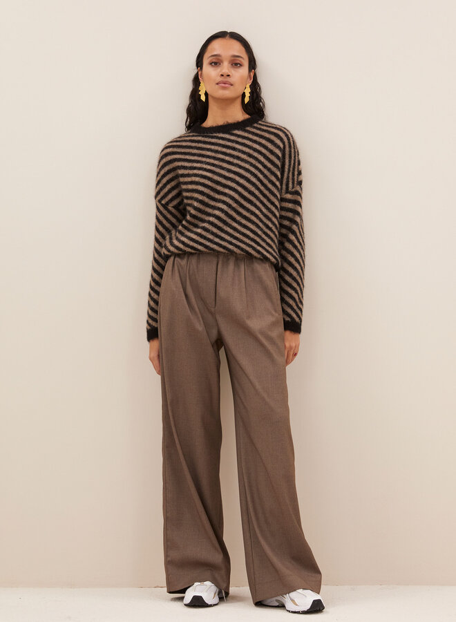 Bybar diagonal natural pullover biscuit