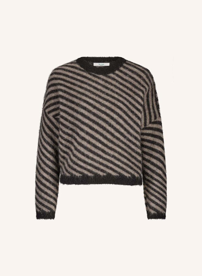 Bybar diagonal natural pullover biscuit