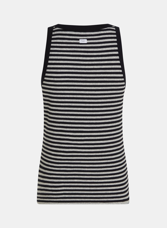 Penn&Ink W25F1718-stm singlet stripe black grey