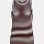 Penn&Ink W25F1718-stm singlet stripe grey aubergine
