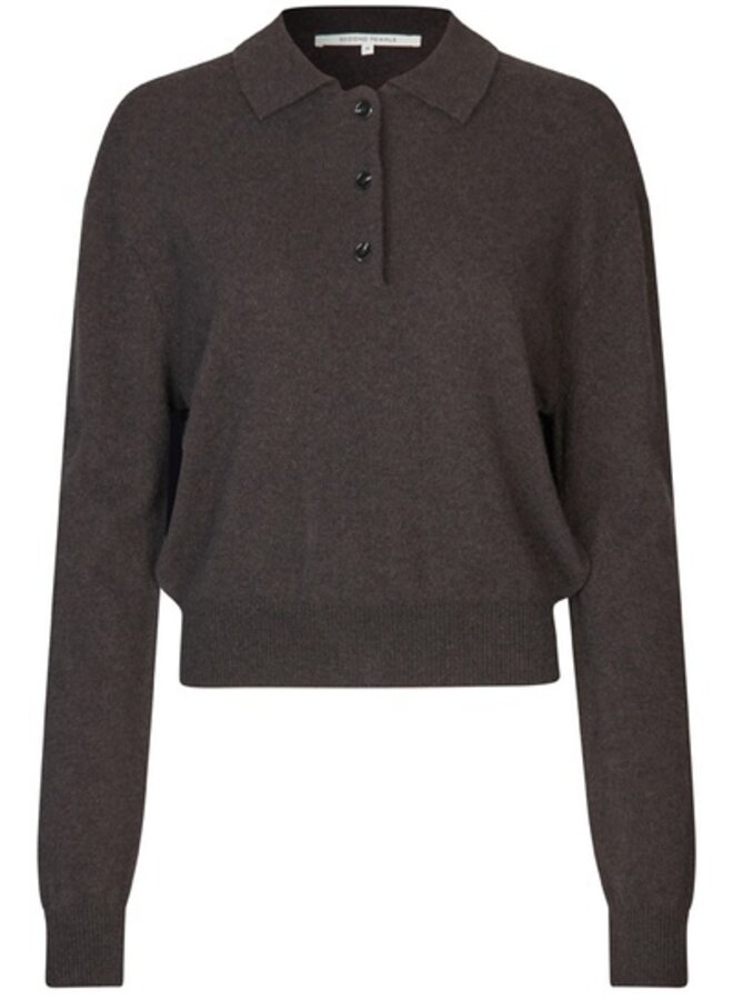 Second F. vilena knit LS chocolate brown