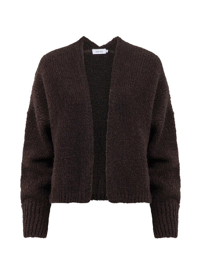 Knit-ted becky cardigan choco