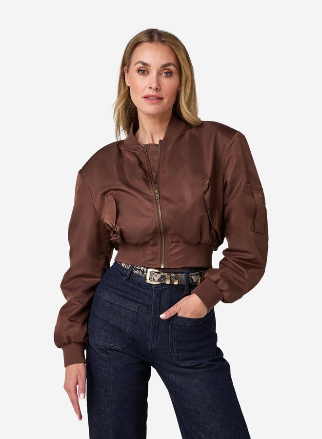 Ibana joseph bomber jacket coffee bean