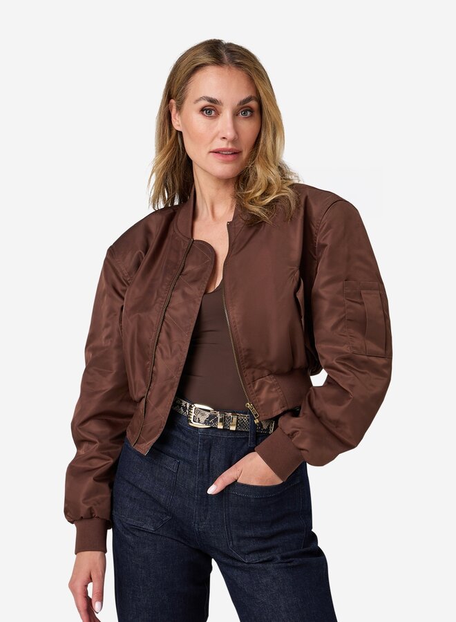 Ibana joseph bomber jacket coffee bean