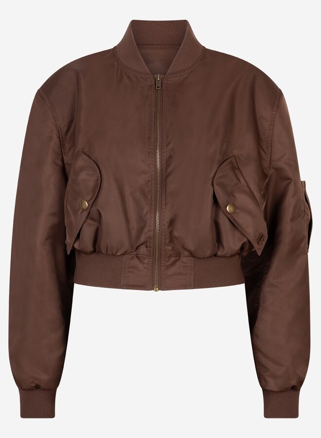 Ibana joseph bomber jacket coffee bean