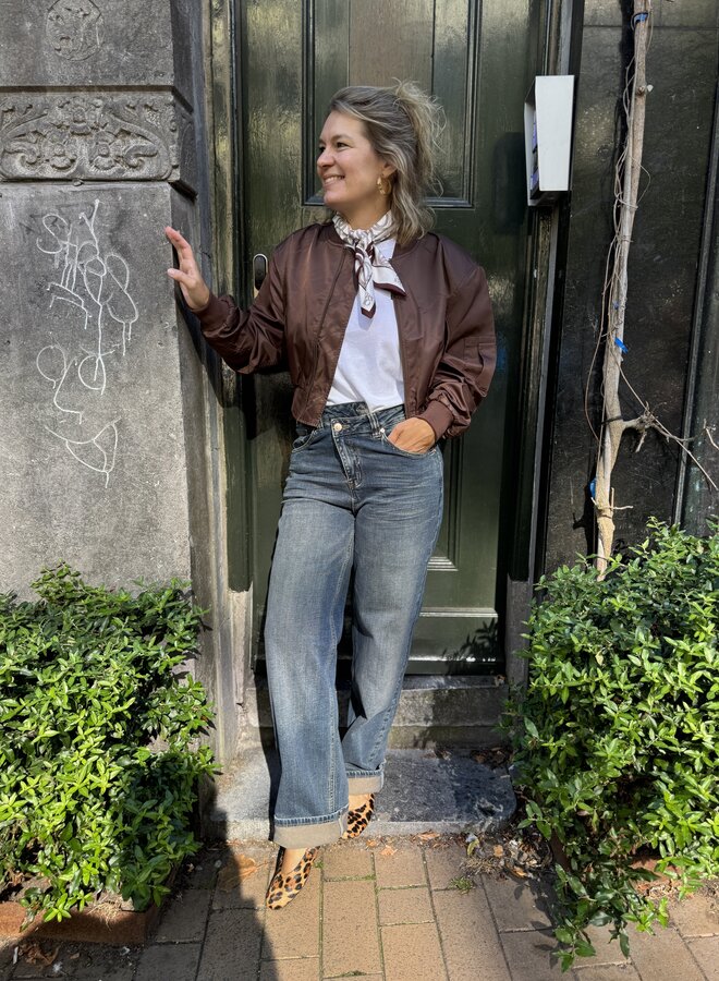 Ibana joseph bomber jacket coffee bean