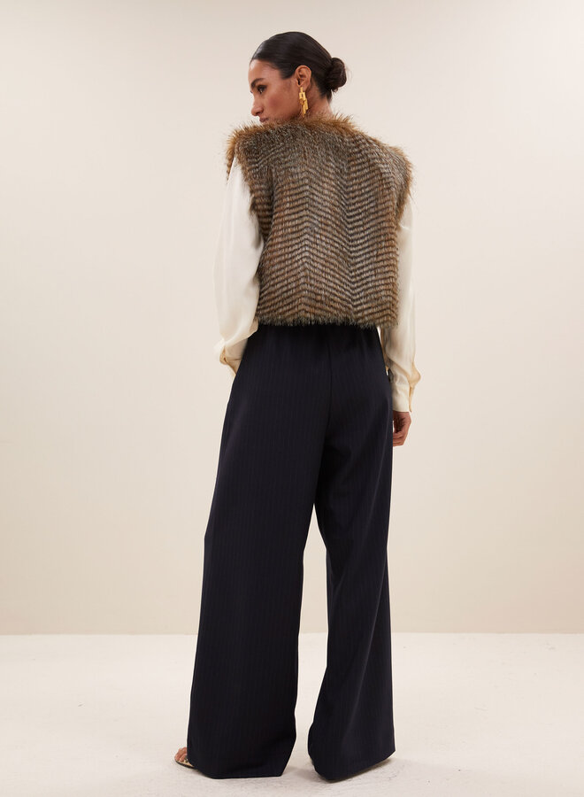 By Bar nori faux fur gilet brown