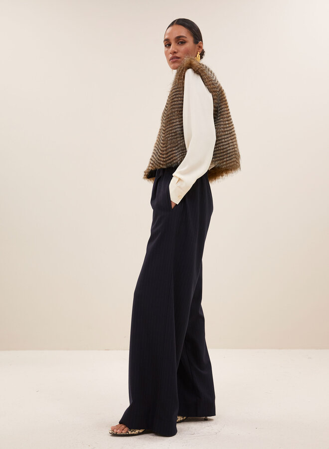 By Bar nori faux fur gilet brown