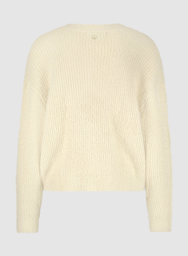 Circle audrey cardigan white