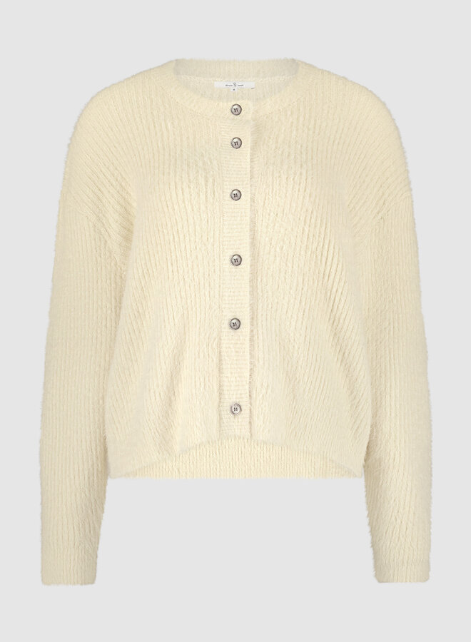 Circle audrey cardigan white