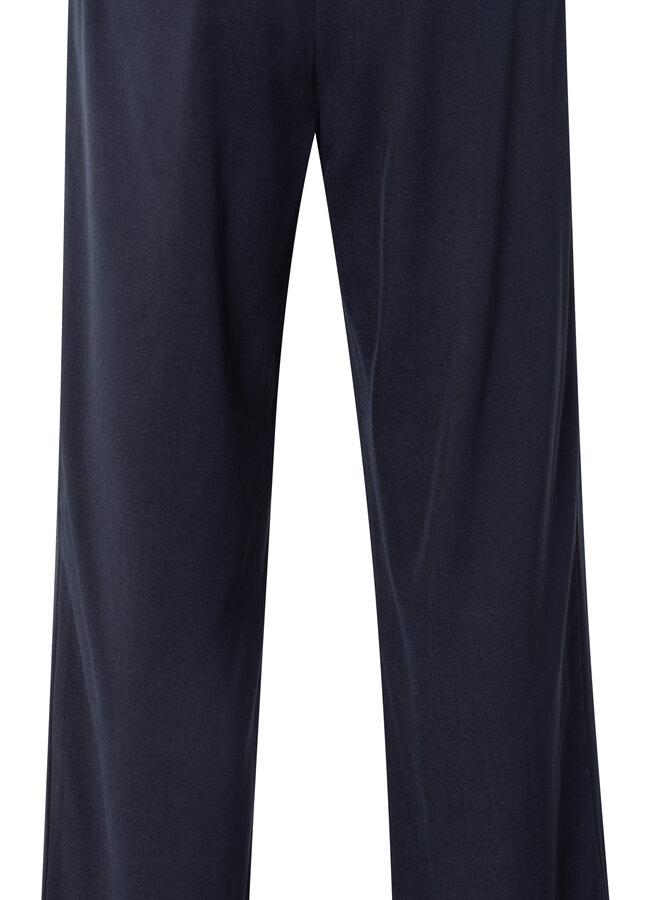 YAYA woven wide leg trousers with seam blue