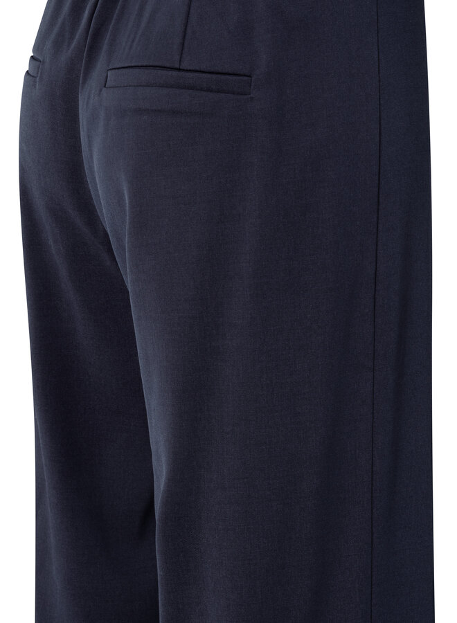 YAYA woven wide leg trousers with seam blue