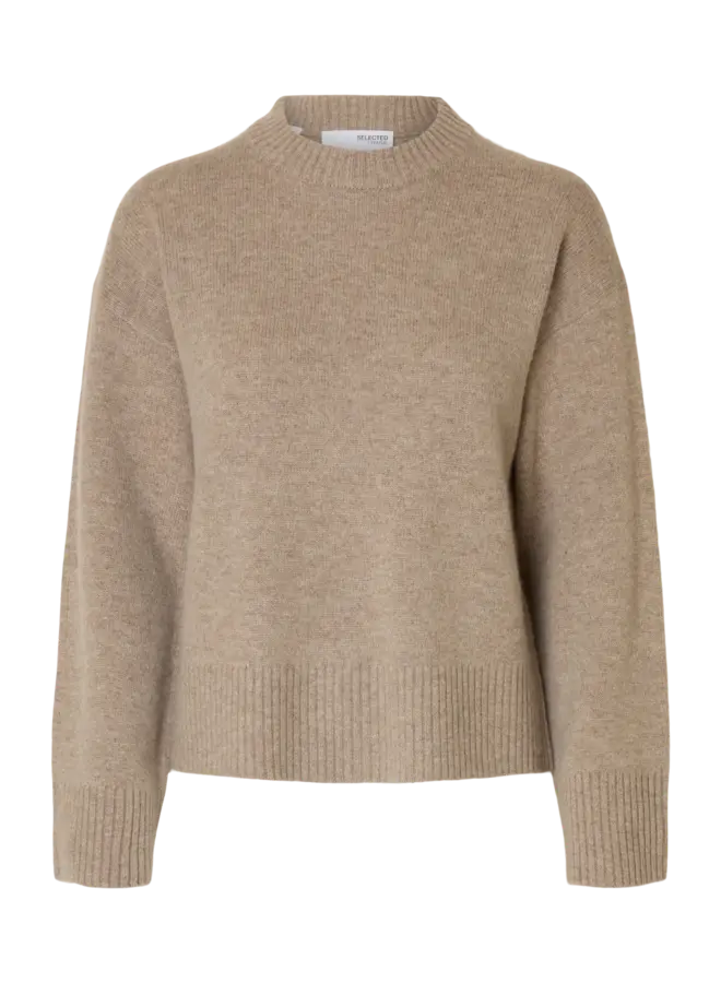 SF cille ls knit o-neck irish cream