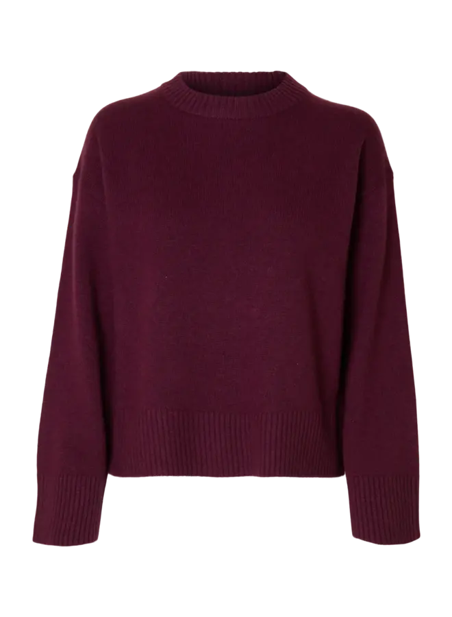 SF cille ls knit o-neck fig