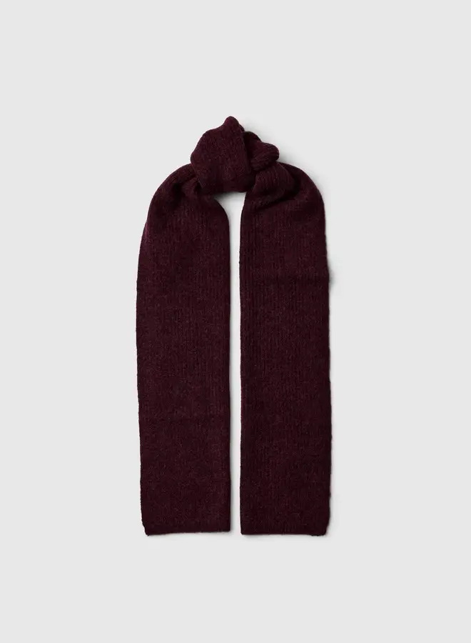 SF lulu lano narrow knit scarf fig