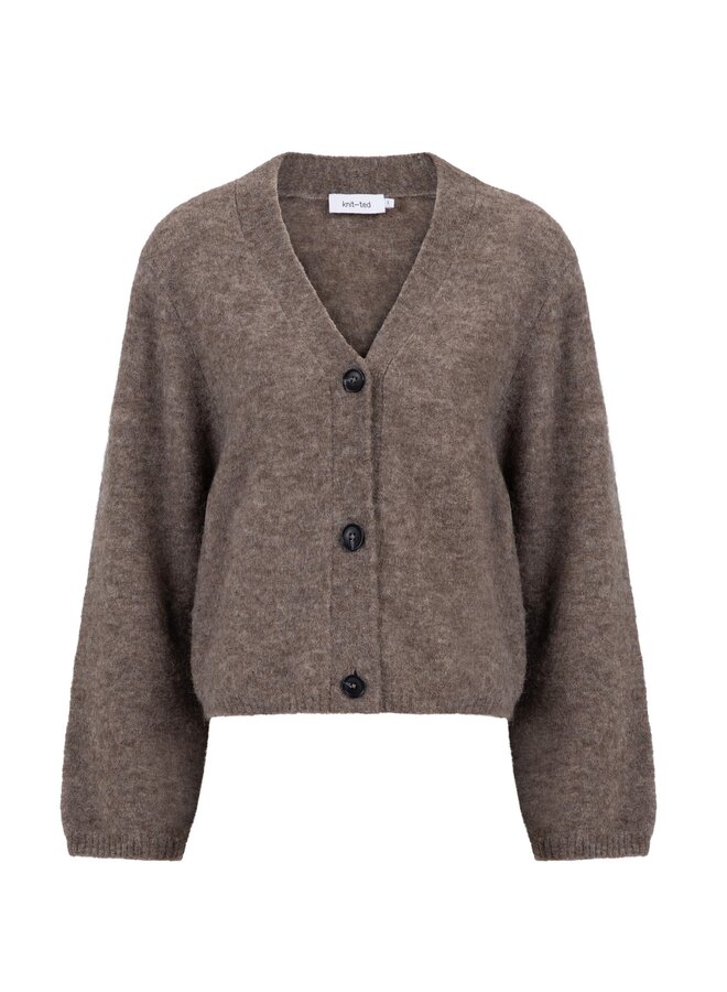 Knit-ted ariel cardigan walnut