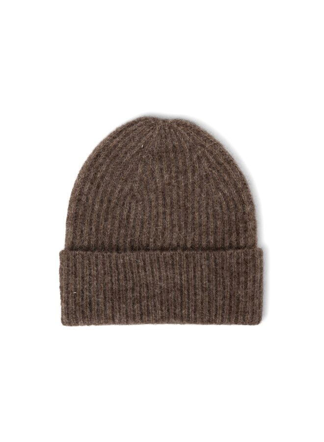 Knit-ted nora beanie walnut