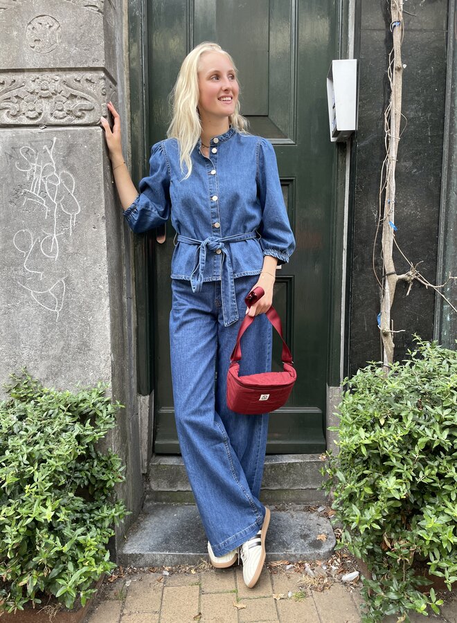 Moss rylan elena pants mid blue