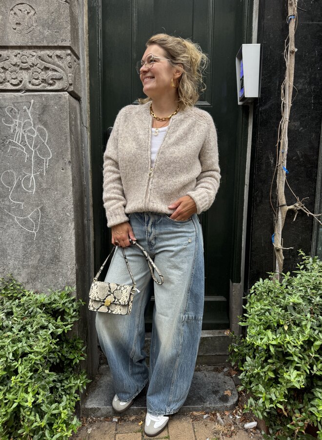 BY BAR jonas zipp cardigan stone melee