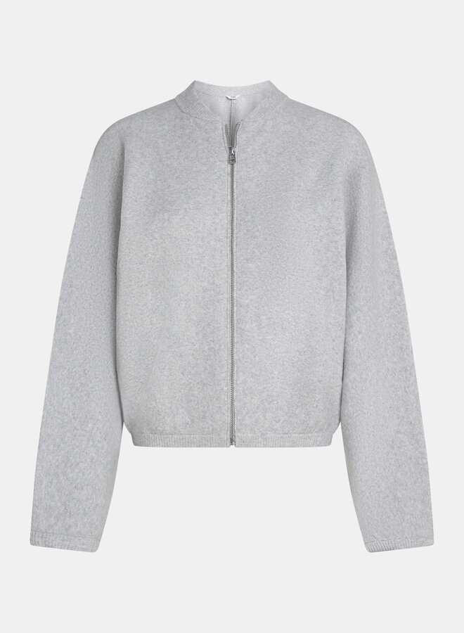Penn&Ink W25B350 cardigan grey melange